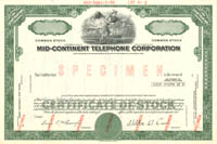 Mid-Continent Telephone Corporation - Specimen Stock Certificate